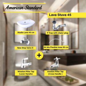 Wastafel American Standard Model Studio Lava 45 (Package)